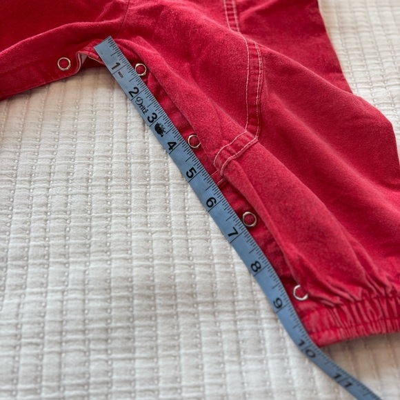 Buster Brown Vintage "Sporty Boy" Red Bib Overalls Size 18 month Made in U.S.A - Picture 11 of 11